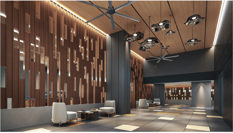 Double Volume Ceiling  Lobby